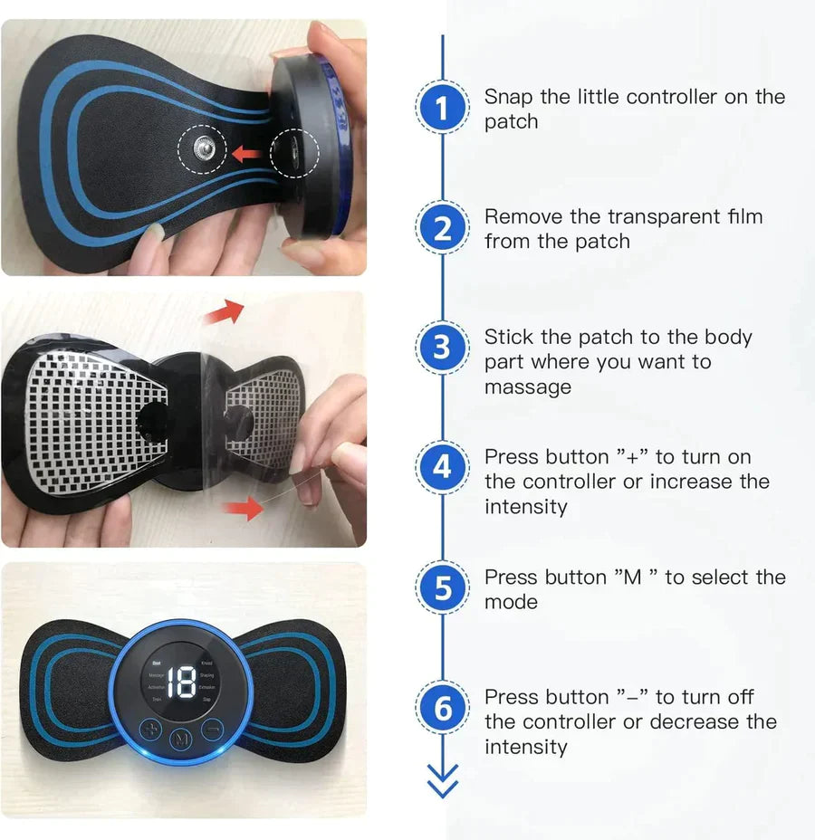 8 in 1 Mode Soothing Butterfly Portable Body Massager