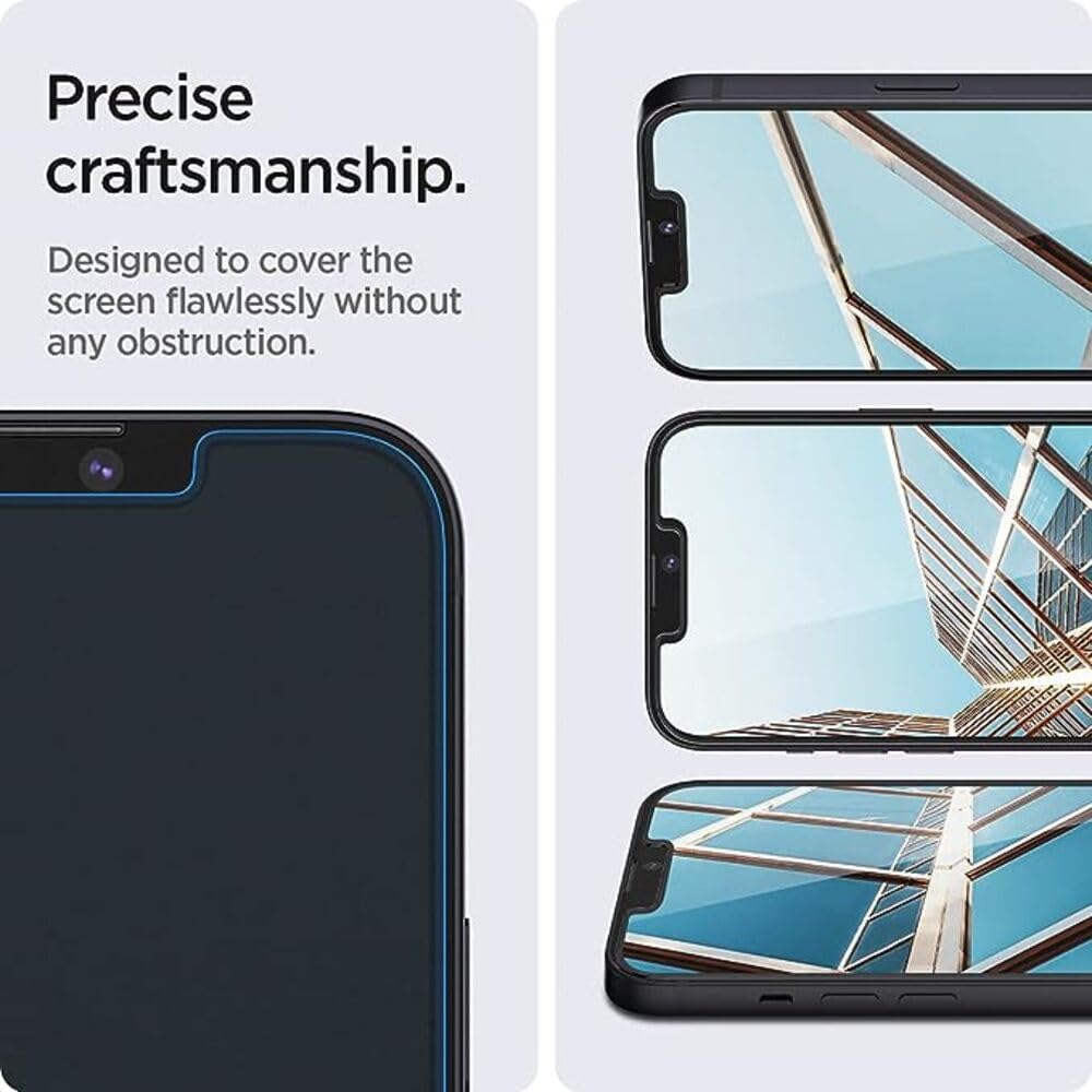 Easy Fit Self Applied Tempered Glass Screen Protector for iPhone, Easy Installation Frame