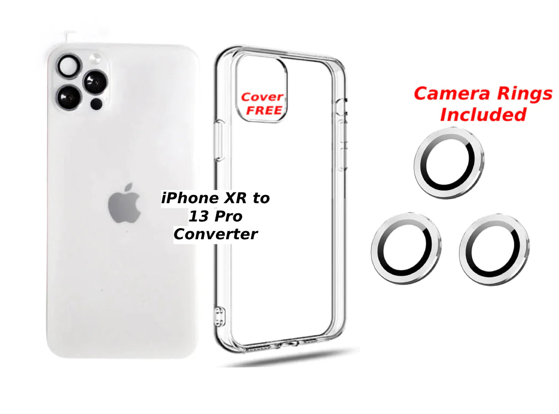 iPhone XR to 13 Pro Converter, Cover, Camera Rings and Privacy Glass Full Kit