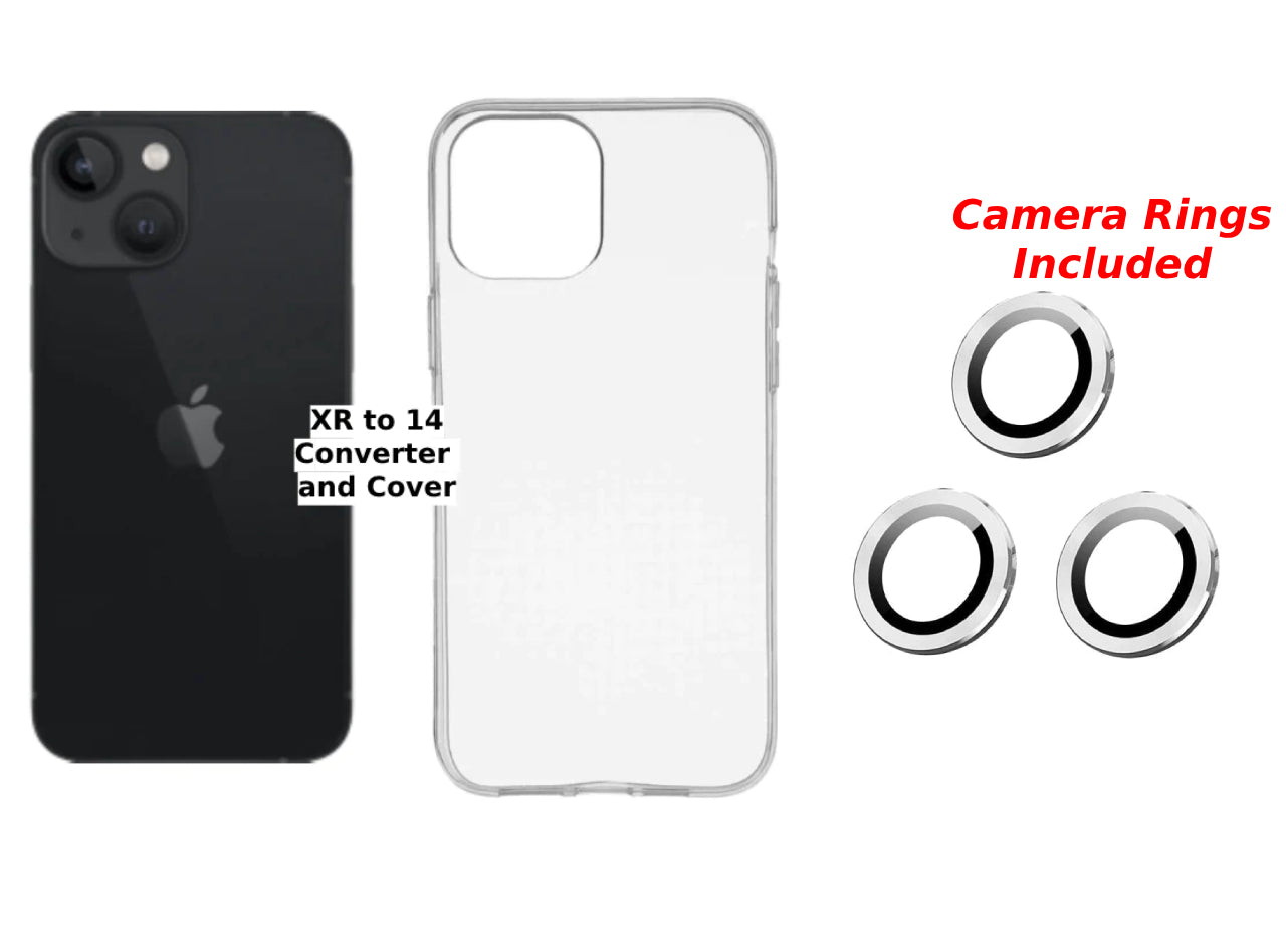 iPhone XR to 14 Converter, Cover, Camera Rings Full Kit