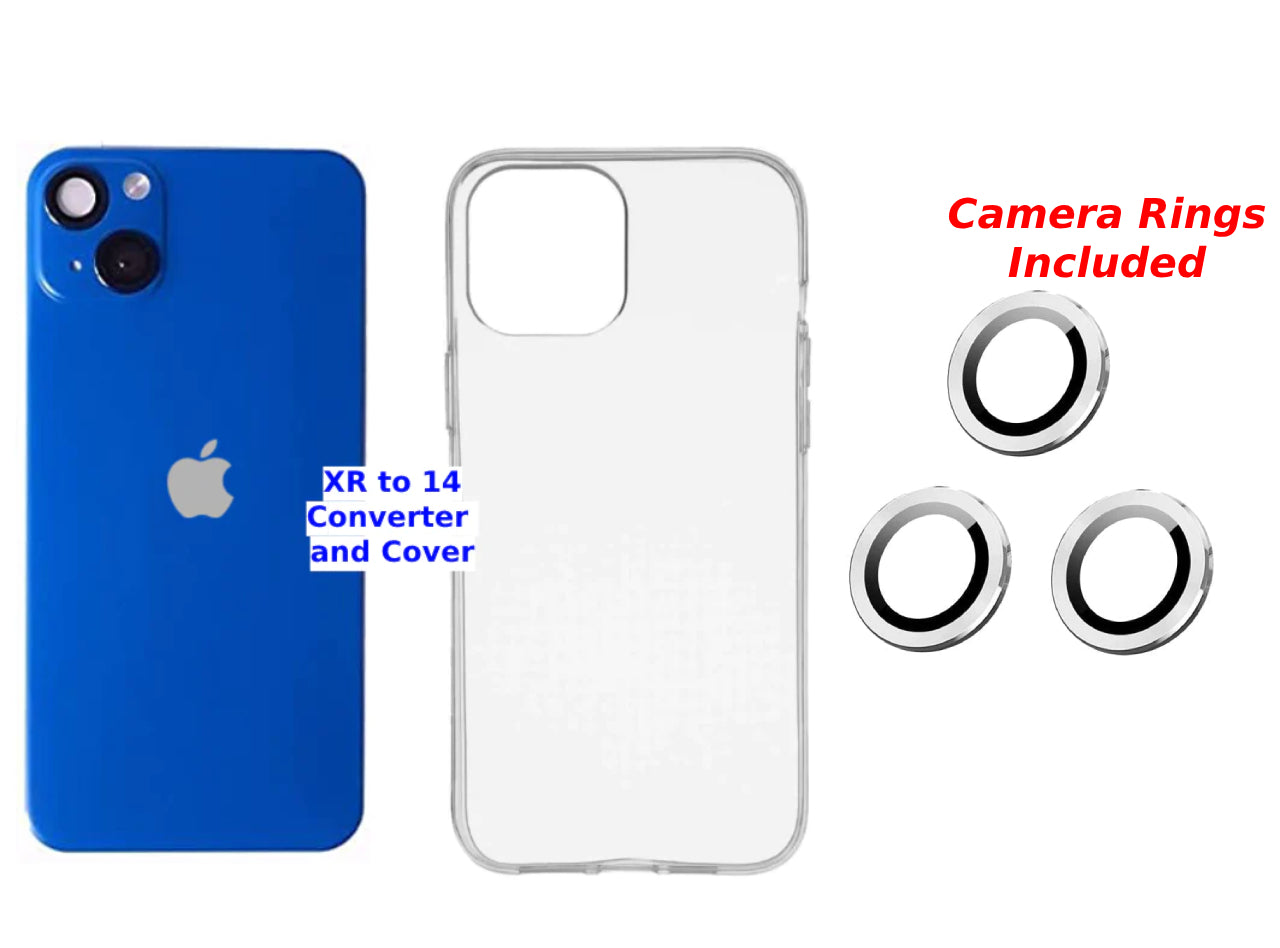 iPhone XR to 14 Converter, Cover, Camera Rings Full Kit