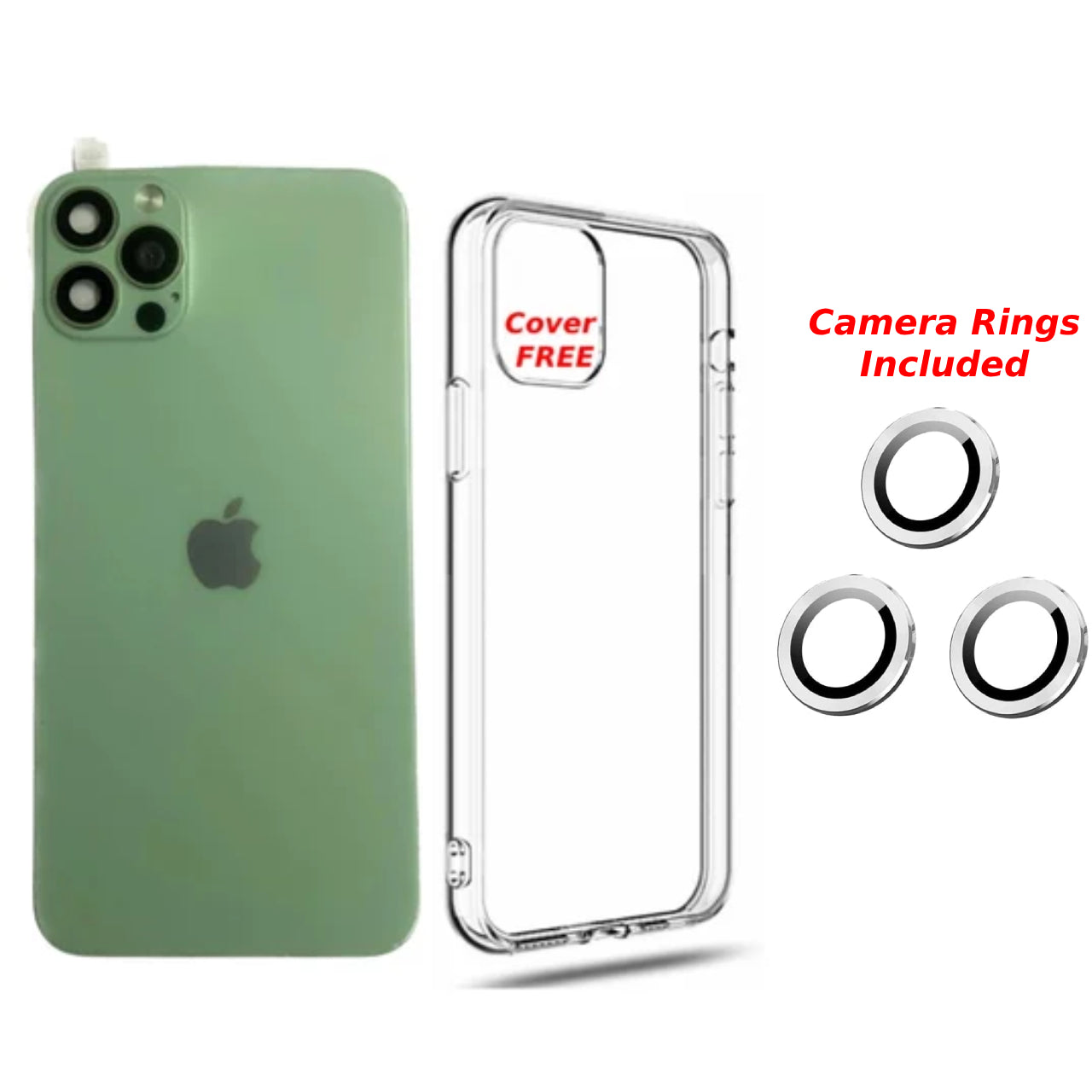 iPhone 11 to iPhone 13 Pro Converter, Camera Rings, Back Cover Included