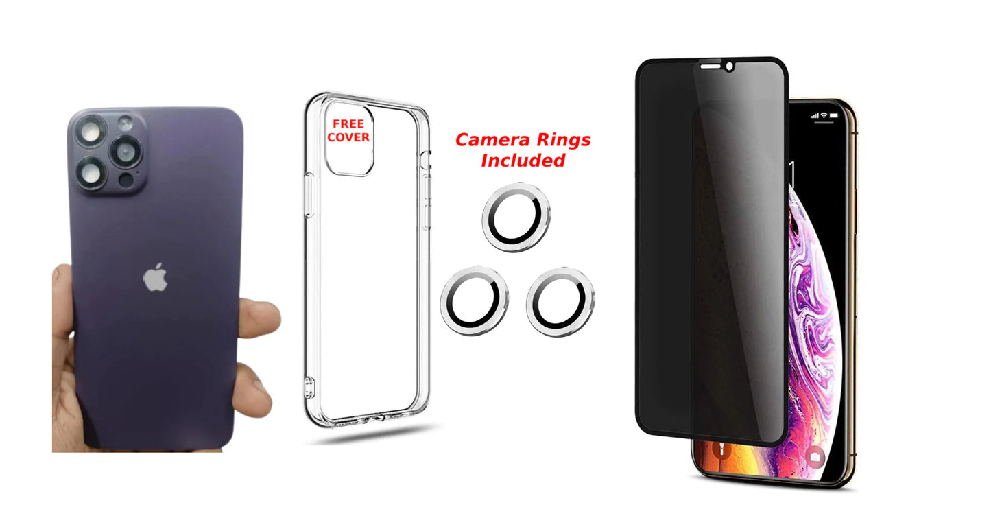 iPhone 12 to iPhone 13 Pro Converter, Cover, Camera Rings and Privacy Glass