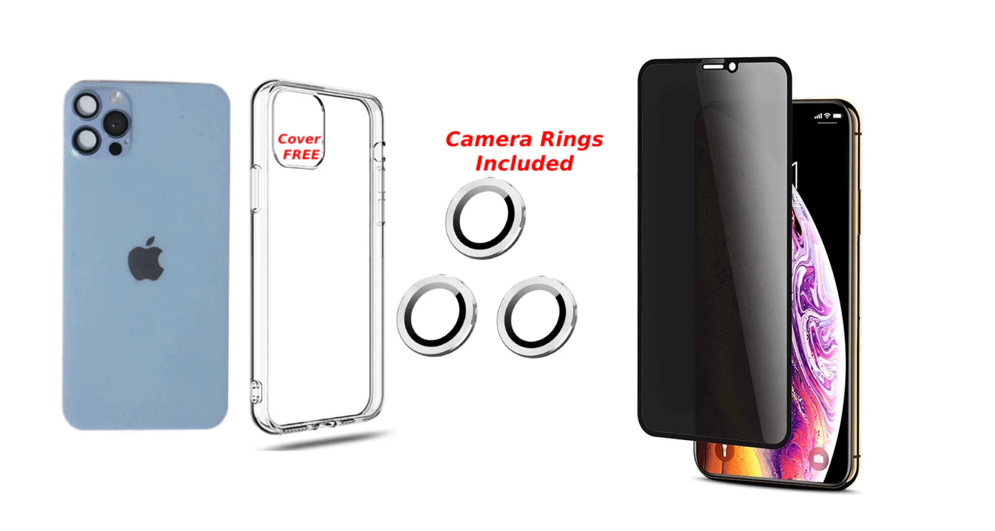 iPhone X/XS to 13 Pro Converter, Cover, Camera Rings and Privacy Glass